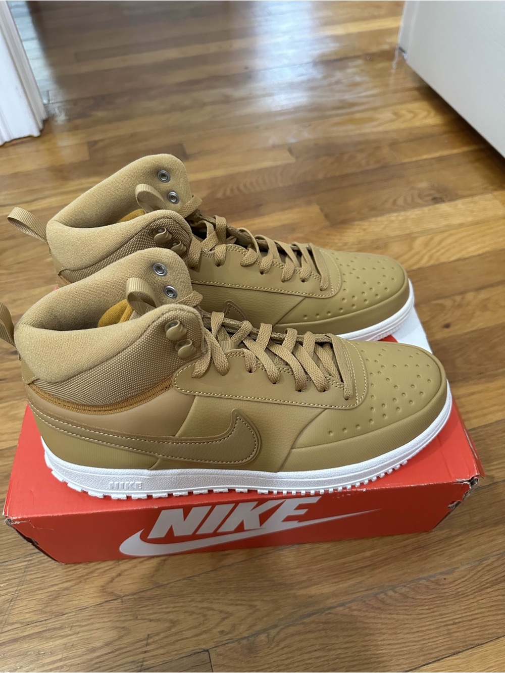 *Slightly Used* Nike Court Vision Mid Men Brown White (DR7882-700) Size 10.5